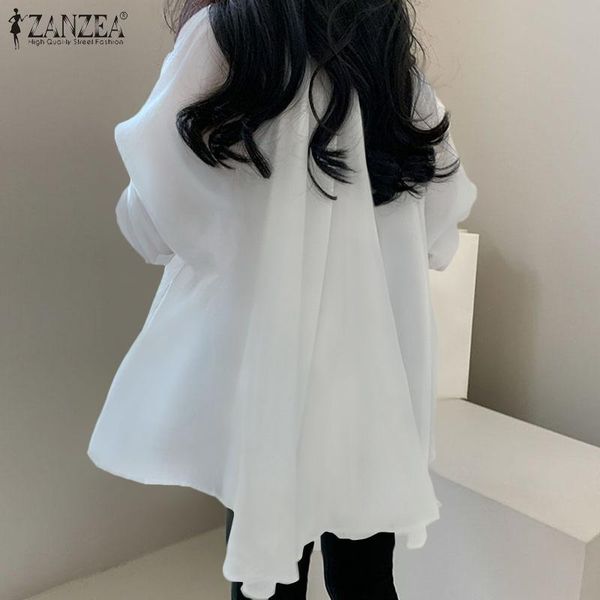 shirts stylish pleated womens asymmetrical shirts zanzea 2023 casual lapel button blusas female solid tunic chemise, White
shirts stylish pleated womens asymmetrical shirts zanzea 2023 casual lapel button blusas female solid tunic chemise, White