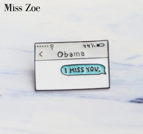 miss zoe obama tekst bericht emaille pins ik mis je broches gift voor vrienden grappige pin badge knop revers voor kleding cap zak8170615, Gray
miss zoe obama tekst bericht emaille pins ik mis je broches gift voor vrienden grappige pin badge knop revers voor kleding cap zak8170615, Gray