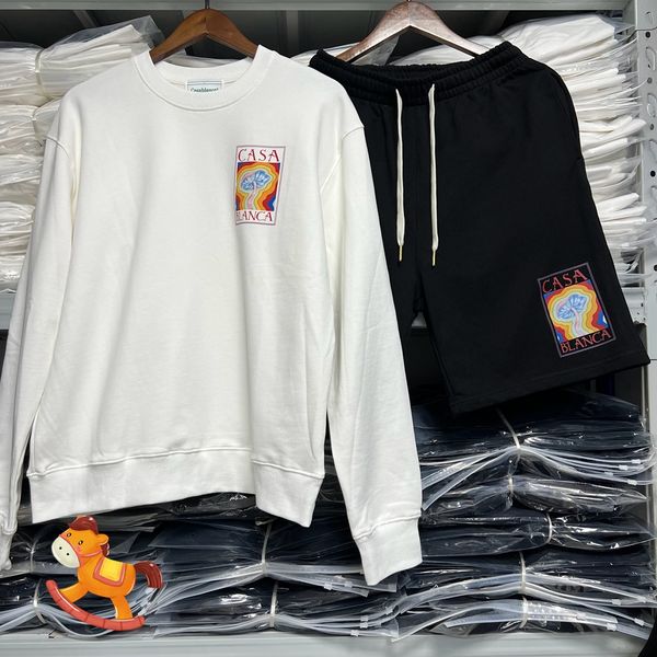 high-quality printing sweatshirts men's and women's casual fashion cotton round neck sweaters shorts suit, Black;brown
high-quality printing sweatshirts men's and women's casual fashion cotton round neck sweaters shorts suit, Black;brown