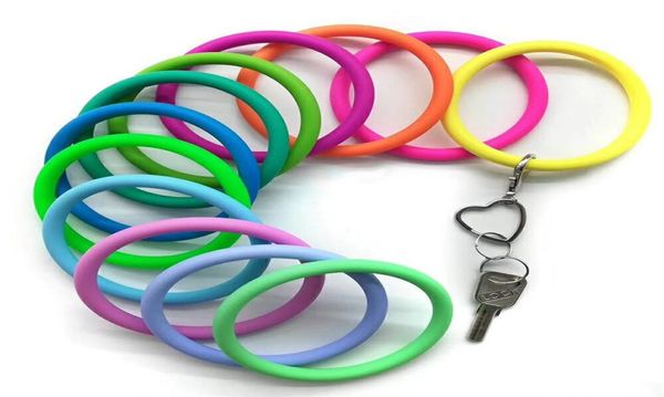 new trend silicone bangle key ring wrist sports keychain bracelet round key rings colorful keyring products3012355, Silver
new trend silicone bangle key ring wrist sports keychain bracelet round key rings colorful keyring products3012355, Silver