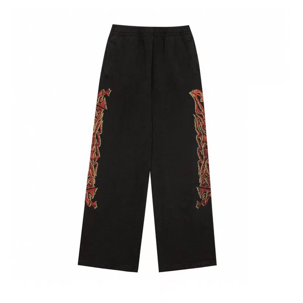 23ss new vintage washed women's men's pants side graffiti wide leg straight pants sport elastic waist trousers street fashion casu, Black
23ss new vintage washed women's men's pants side graffiti wide leg straight pants sport elastic waist trousers street fashion casu, Black