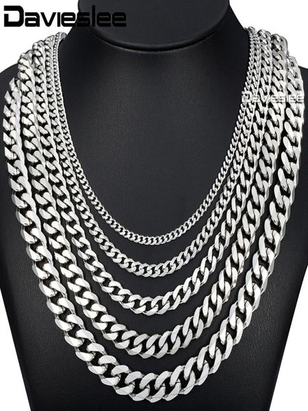 davieslee 60cm mens chain silver color stainless steel necklace for men curb cuban link hip hop jewelry 357911mm dlknm079754723
davieslee 60cm mens chain silver color stainless steel necklace for men curb cuban link hip hop jewelry 357911mm dlknm079754723