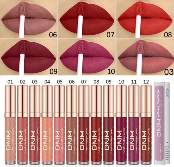 dnm 12 colors matte lipsticks nonstick threaded tubular lip gloss 5ml brand waterproof long lasting makeup lips cosmetics9152404
dnm 12 colors matte lipsticks nonstick threaded tubular lip gloss 5ml brand waterproof long lasting makeup lips cosmetics9152404