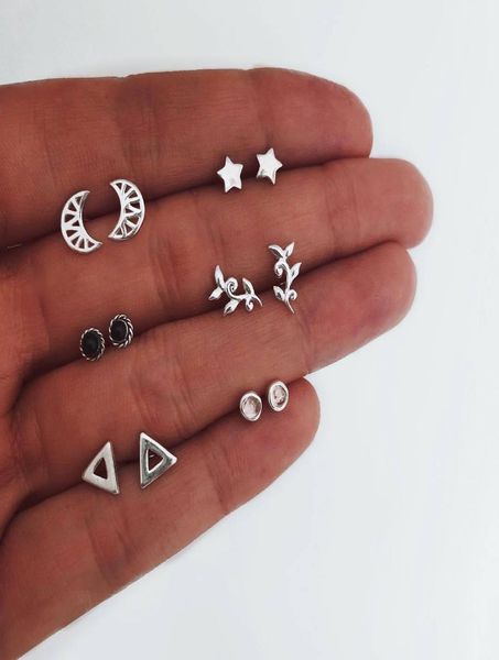 stud earrings jewelry fashion inlaid black gemstone zircon stud earrings simple star moon olive branch earrings 6 pai1543274, Golden;silver
stud earrings jewelry fashion inlaid black gemstone zircon stud earrings simple star moon olive branch earrings 6 pai1543274, Golden;silver