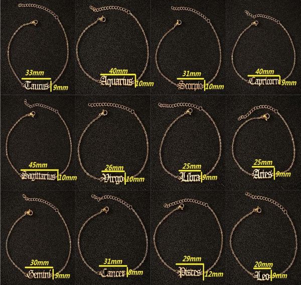 new stainless steel elegant star zodiac sign 12 constellations bracelet old english letter pendants chain bracelet jewelry birthda6826568, Black
new stainless steel elegant star zodiac sign 12 constellations bracelet old english letter pendants chain bracelet jewelry birthda6826568, Black