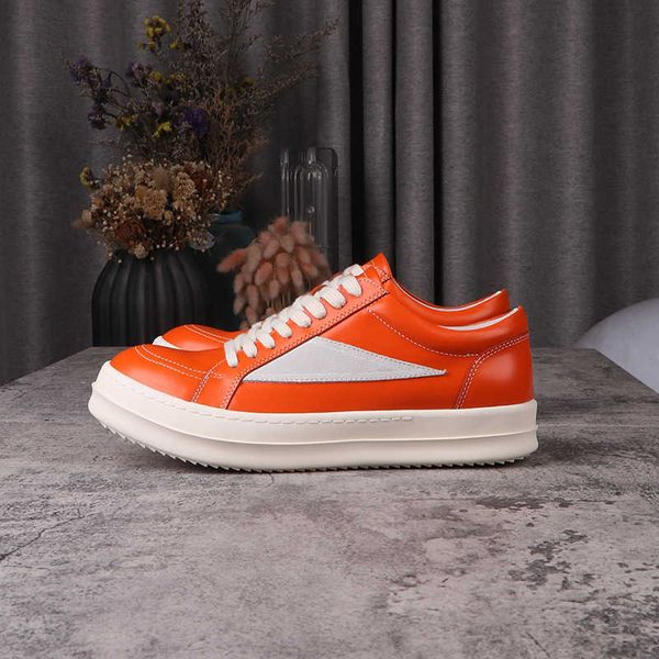 women's casual shoes rick leather men's sneakers lace-up black triangular design owens with box size 34-48
women's casual shoes rick leather men's sneakers lace-up black triangular design owens with box size 34-48