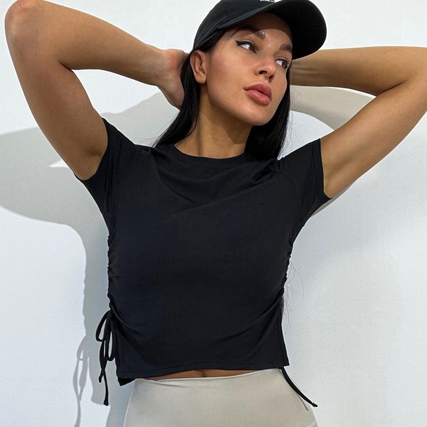 amazon summer fashion and breathable nylon short drawstring lace-up round neck short sleeve t-shirt european and american womens top, White;red
amazon summer fashion and breathable nylon short drawstring lace-up round neck short sleeve t-shirt european and american womens top, White;red
