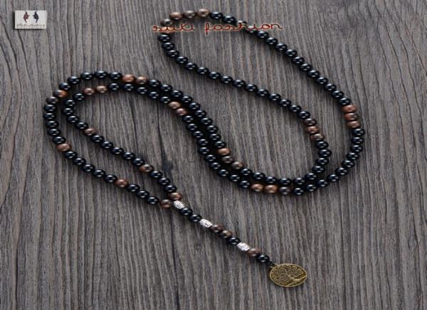 men necklace quality 6mm black agate wood beads with tree pendant mens rosary necklace wooden beads mens jewelry5480122, Silver
men necklace quality 6mm black agate wood beads with tree pendant mens rosary necklace wooden beads mens jewelry5480122, Silver