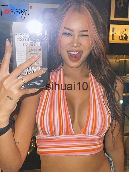 women's t-shirt tossy 2022 summer new stripe tank women v-neck halter bandage crop y2k backless party beach streetwear diy clothing j23, White
women's t-shirt tossy 2022 summer new stripe tank women v-neck halter bandage crop y2k backless party beach streetwear diy clothing j23, White