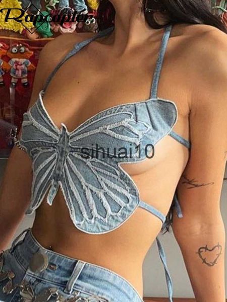 women's t-shirt rapcopter y2k butterfly jeans crop backless strap camis blue cute party sweats women beach holiday mini vest summer tee, White
women's t-shirt rapcopter y2k butterfly jeans crop backless strap camis blue cute party sweats women beach holiday mini vest summer tee, White