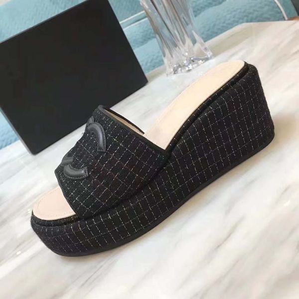 luxury designer leather women's sandals summer thick heels fashion beach women's slippers-1, Black
luxury designer leather women's sandals summer thick heels fashion beach women's slippers-1, Black