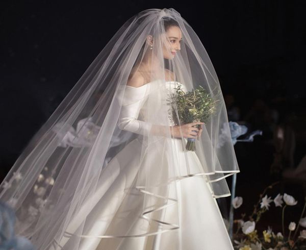 2019 new bridal veils with comb 2 layers in stock soft tulle for bride long wedding veils 969147, Black
2019 new bridal veils with comb 2 layers in stock soft tulle for bride long wedding veils 969147, Black
