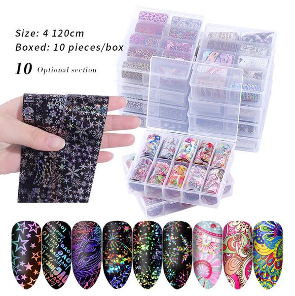 10rolls holographic nail foil set 4100cm flower leaves leopard laser nails art transfer sticker manicure diy stickers decorations7586766, Black
10rolls holographic nail foil set 4100cm flower leaves leopard laser nails art transfer sticker manicure diy stickers decorations7586766, Black