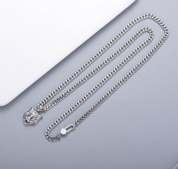 europe america retro men lady women cupronickel silver plated long chain necklace with engraved g initials tiger head pen1562563
europe america retro men lady women cupronickel silver plated long chain necklace with engraved g initials tiger head pen1562563