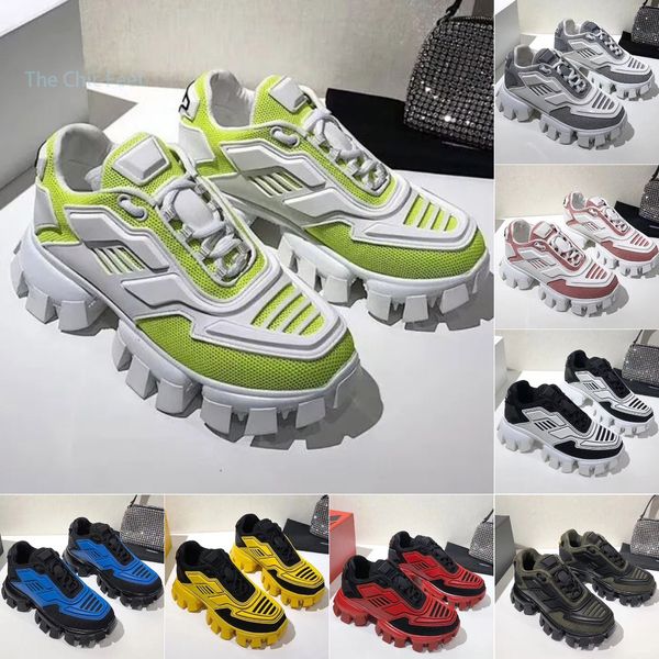 

men women casual shoes cloudbust thunder sneakers 19fw camouflage capsule series shoe color matching increase platform rubber trainer, Black