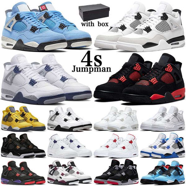 with box 4 retro basketball shoes jumpman 4s military black cat cactus jack red thunder university blue mens trainers womens outdoor sports
with box 4 retro basketball shoes jumpman 4s military black cat cactus jack red thunder university blue mens trainers womens outdoor sports