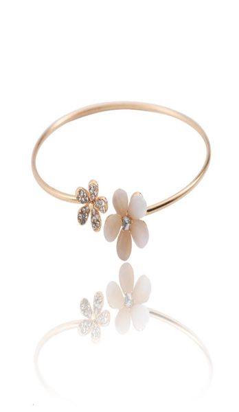 summer gold silver bracelets bangles open adjustable bangle for women dainty double flower bracelet femme jewelry8060783, Black
summer gold silver bracelets bangles open adjustable bangle for women dainty double flower bracelet femme jewelry8060783, Black