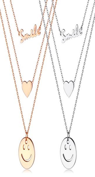 fashion girl wild smile smile love pendant multilayer titanium steel rose gold ladies necklace clavicle chain 3gx15898884918, Silver
fashion girl wild smile smile love pendant multilayer titanium steel rose gold ladies necklace clavicle chain 3gx15898884918, Silver