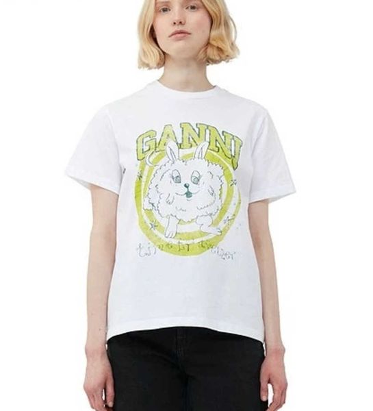 2023ss ganni designer t shirt summer pullover beach nordic denmark cotton casual print letter rock loose fashion short sleeve women, White
2023ss ganni designer t shirt summer pullover beach nordic denmark cotton casual print letter rock loose fashion short sleeve women, White