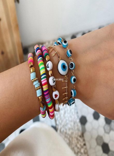 5 pcs set vsco girl bead bracelet bohemia ethnic style hand evil eye charm bracelet female creative ceramic beads letter brace1510574, Golden;silver
5 pcs set vsco girl bead bracelet bohemia ethnic style hand evil eye charm bracelet female creative ceramic beads letter brace1510574, Golden;silver