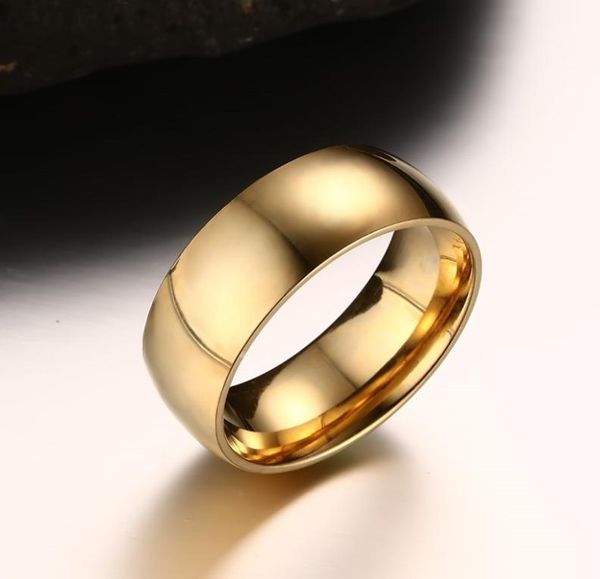 2019 fashion gold color rings men and women 8mm wide wedding ring environmental anti allergies anelli men jewelry us size 5144602990, Silver
2019 fashion gold color rings men and women 8mm wide wedding ring environmental anti allergies anelli men jewelry us size 5144602990, Silver
