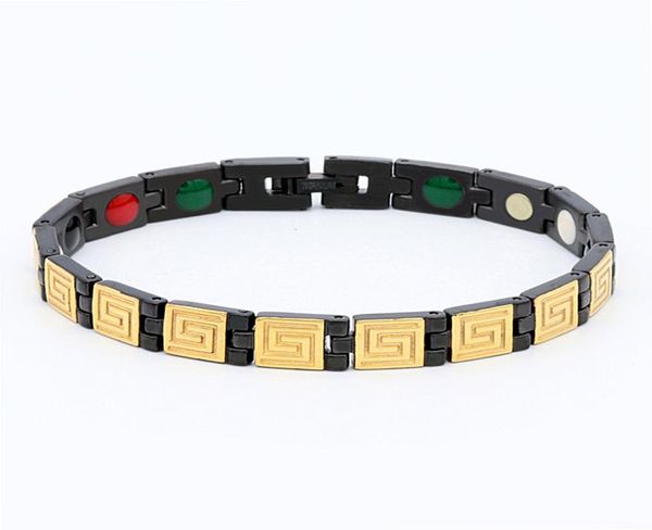 stainless steel bracelet 7mm women jewelry magnet 5 in 1 element health bracelets vacuum ion plating ip blackgold bangle5841414, Black
stainless steel bracelet 7mm women jewelry magnet 5 in 1 element health bracelets vacuum ion plating ip blackgold bangle5841414, Black