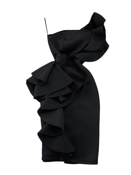 dresses xfpv women temperament diagonal collar off shoulder single side suspender ruffle dress fashion spring summer 2023 sm2463, Black;gray
dresses xfpv women temperament diagonal collar off shoulder single side suspender ruffle dress fashion spring summer 2023 sm2463, Black;gray