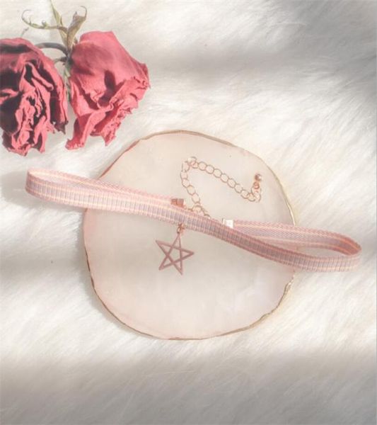 colorful stripe choker necklace pink lovely velvet chocker star pendant necklace women clavicle chain harajuku collar2966875, Golden;silver
colorful stripe choker necklace pink lovely velvet chocker star pendant necklace women clavicle chain harajuku collar2966875, Golden;silver