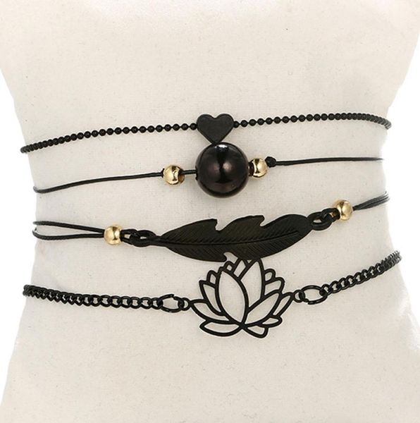 new jewelry black love heart hollow lotus ball leaves bracelet women039s bracelets 1 set 4 pieces6738299, Golden;silver
new jewelry black love heart hollow lotus ball leaves bracelet women039s bracelets 1 set 4 pieces6738299, Golden;silver