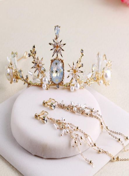 himstory baroque luxury rhinestone star bridal tiara crown gold vintage handmade diadem veil tiaras wedding hair accessories2654957, White;golden
himstory baroque luxury rhinestone star bridal tiara crown gold vintage handmade diadem veil tiaras wedding hair accessories2654957, White;golden