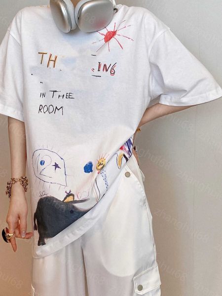 23ss tee womens t-shirt womens designer clothing round neck pure cotton cartoon alphabet elephant print short-sleeved t-shirt womens clothes, White
23ss tee womens t-shirt womens designer clothing round neck pure cotton cartoon alphabet elephant print short-sleeved t-shirt womens clothes, White