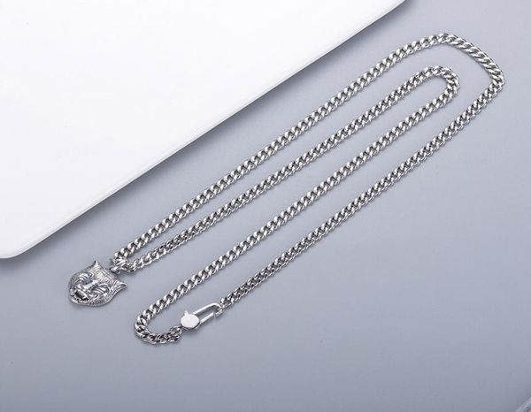 europe america retro men lady women cupronickel silver plated long chain necklace with engraved g initials tiger head pen8029372
europe america retro men lady women cupronickel silver plated long chain necklace with engraved g initials tiger head pen8029372