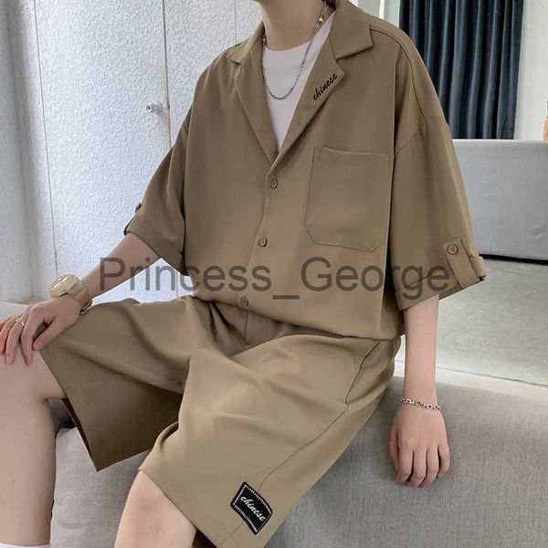 men's tracksuits men's summer suit casual solid color loose shirt shorts 2piece set streetwear new fashion korean style comfortabl, Gray
men's tracksuits men's summer suit casual solid color loose shirt shorts 2piece set streetwear new fashion korean style comfortabl, Gray