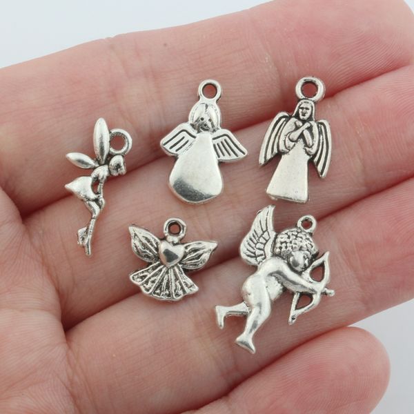 125pcs alloy angel wing charms 5 styles easter angel charms tibetan style metal angel charms for diy earring bracelet necklace jewelry , ant, Bronze;silver
125pcs alloy angel wing charms 5 styles easter angel charms tibetan style metal angel charms for diy earring bracelet necklace jewelry , ant, Bronze;silver