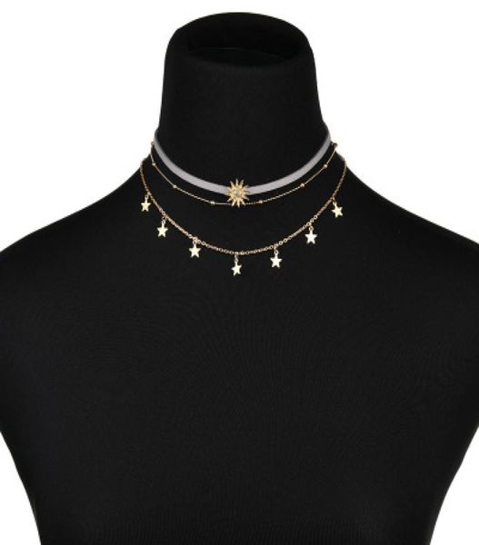 new fashion trendy jewelry sun star tassel choker multi layer necklace gift for women girl n12428859303, Golden;silver
new fashion trendy jewelry sun star tassel choker multi layer necklace gift for women girl n12428859303, Golden;silver