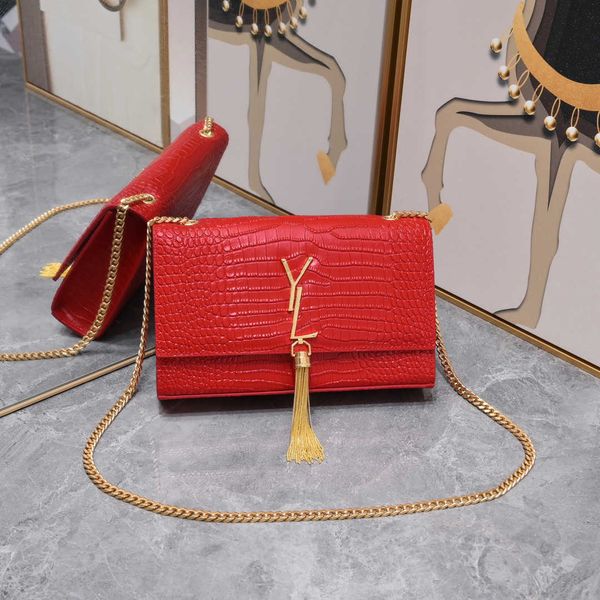 tassel chain bag fashion classic women shoulder bag high-quality alligator leather cross bags handbag tote famous designer bags wallet 1713
tassel chain bag fashion classic women shoulder bag high-quality alligator leather cross bags handbag tote famous designer bags wallet 1713
