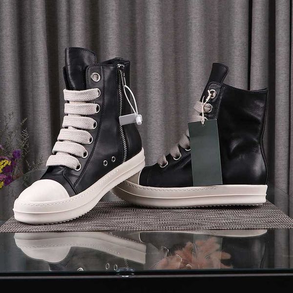 rick shoes leather sneakers men 's casual shoes women 's boots high street minimalist style jumbo shoeslace owens designer, Black
rick shoes leather sneakers men 's casual shoes women 's boots high street minimalist style jumbo shoeslace owens designer, Black