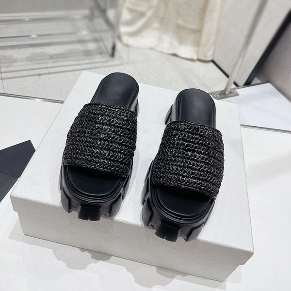 designer outdoor slipper women crochet flatform slides woven slippers height increasing slide holiday sandal luxury slipper platform sandals, Black
designer outdoor slipper women crochet flatform slides woven slippers height increasing slide holiday sandal luxury slipper platform sandals, Black