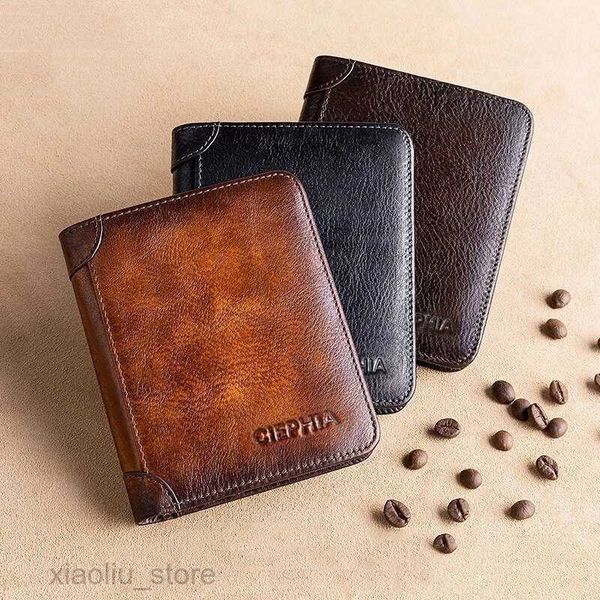 money clips genuine leather rfid protection wallets for men vintage thin short multi function id credit card holder money baghkd230627, Black
money clips genuine leather rfid protection wallets for men vintage thin short multi function id credit card holder money baghkd230627, Black
