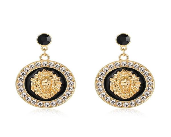 hip hop lion head charm stud earrings gold color alloy crystal black enamel costume jewelry4799113, Golden
hip hop lion head charm stud earrings gold color alloy crystal black enamel costume jewelry4799113, Golden
