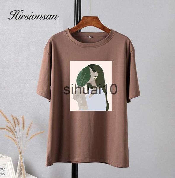 women's t-shirt hirsionsan harajuku printed t shirt women 2023 summer chic tees 100% cotton elegant graphic clothes loose casual pullov, White
women's t-shirt hirsionsan harajuku printed t shirt women 2023 summer chic tees 100% cotton elegant graphic clothes loose casual pullov, White
