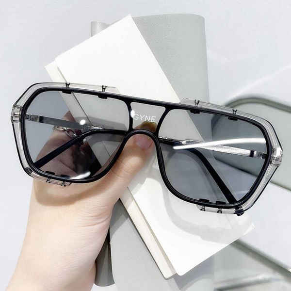 2023 new women's personality big frame one-piece net red plain face street pgraphy designer sunglasses brands for women men, White;black
2023 new women's personality big frame one-piece net red plain face street pgraphy designer sunglasses brands for women men, White;black