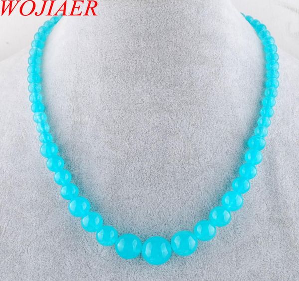 wojiaer fashion sky blue jades gem stone necklace 614mm graduated round beads women 175 inches strand jewelry f30128768170, Silver
wojiaer fashion sky blue jades gem stone necklace 614mm graduated round beads women 175 inches strand jewelry f30128768170, Silver