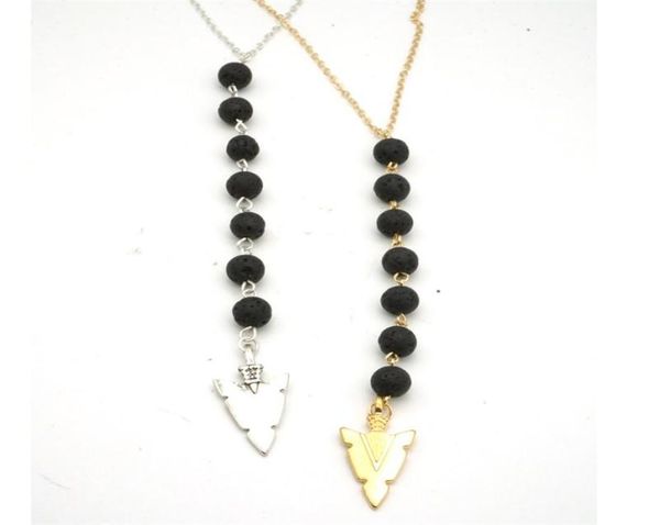 fashion mini black lava stone beads diy essential oil perfume diffuser pendant long necklace arrowhead charms jewelry women gift3961262, Silver
fashion mini black lava stone beads diy essential oil perfume diffuser pendant long necklace arrowhead charms jewelry women gift3961262, Silver