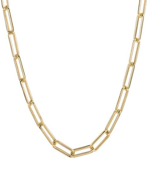 necklace stainless steel round flat rectangle choker women 18k gold plated paper clip paperclip link chain necklaces4927025, Silver
necklace stainless steel round flat rectangle choker women 18k gold plated paper clip paperclip link chain necklaces4927025, Silver