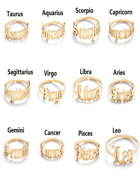 adjustable stainless steel rings 12 constellations letter ring for woman opening wedding zodiac finger ring birthday jewelry gift9855785, Silver
adjustable stainless steel rings 12 constellations letter ring for woman opening wedding zodiac finger ring birthday jewelry gift9855785, Silver