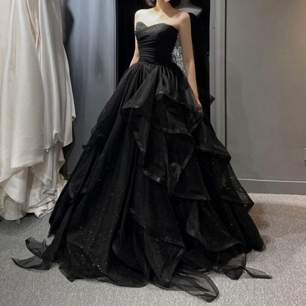 urban dresses temperament black elegant wedding party strapless tiered draped prom robe 2023 ball gown formal dres vestidos 230627, White;black
urban dresses temperament black elegant wedding party strapless tiered draped prom robe 2023 ball gown formal dres vestidos 230627, White;black