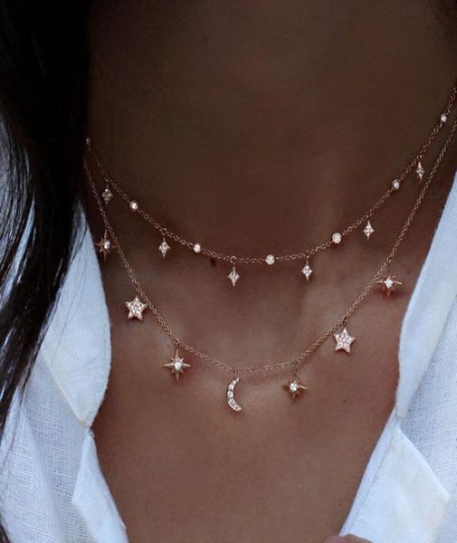 fashion multilayer choker necklace star moon chain gold women summer jewelry3192759, Golden;silver
fashion multilayer choker necklace star moon chain gold women summer jewelry3192759, Golden;silver