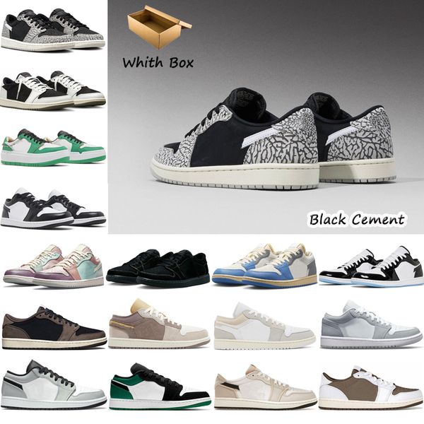 with box 2023 jumpman 1 1s low mens basketball shoes black cement turbo green panda wolf grey tear away silver bred toe women sports trainer
with box 2023 jumpman 1 1s low mens basketball shoes black cement turbo green panda wolf grey tear away silver bred toe women sports trainer