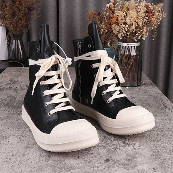 men's rick shoes casual fashion women's sneakers blcak leather sneaker owens rubber lace-up size 34-48 nuh3, Black
men's rick shoes casual fashion women's sneakers blcak leather sneaker owens rubber lace-up size 34-48 nuh3, Black